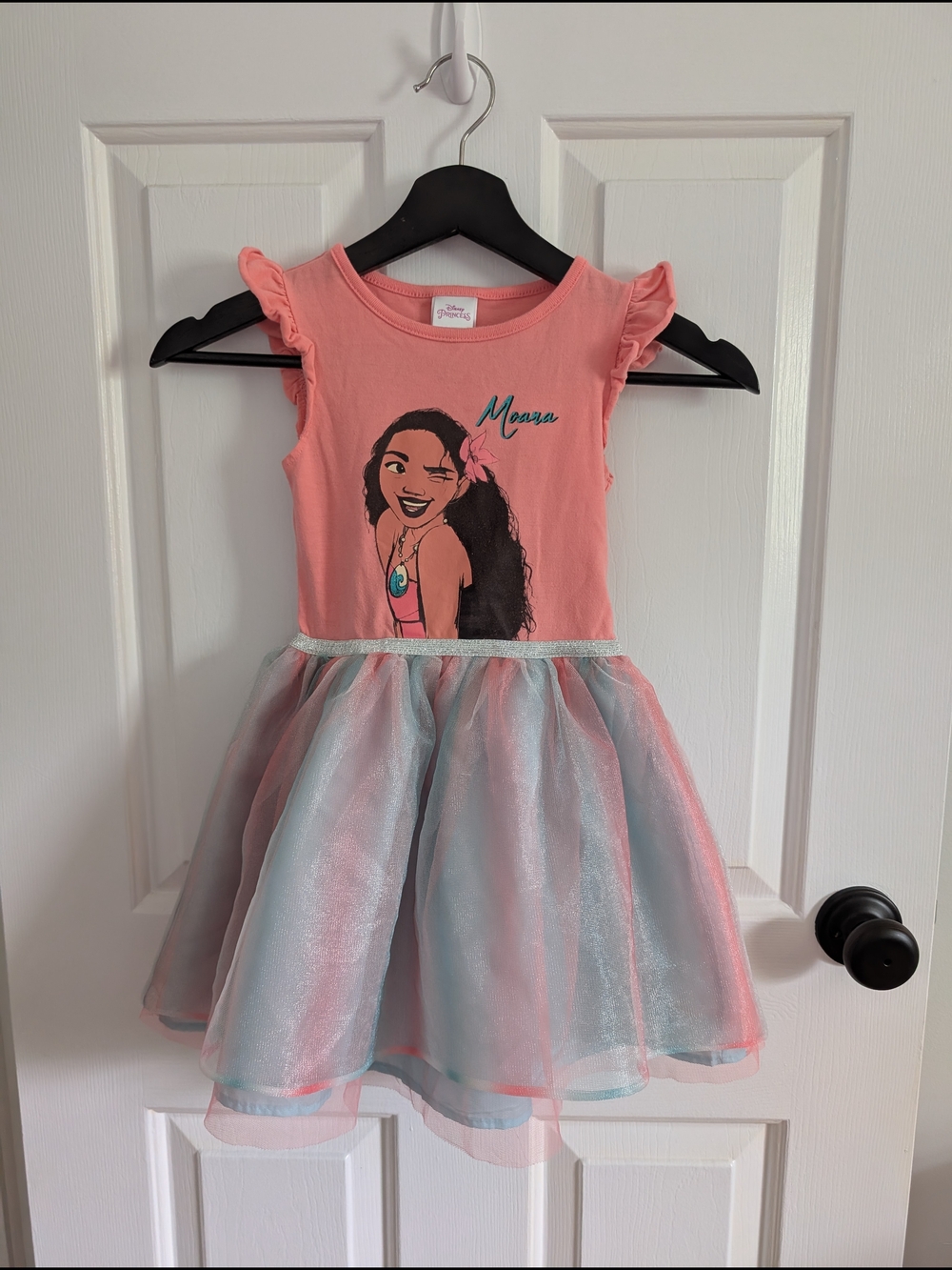 Disney Princess Girls Moana Pink Teal Dress 5T